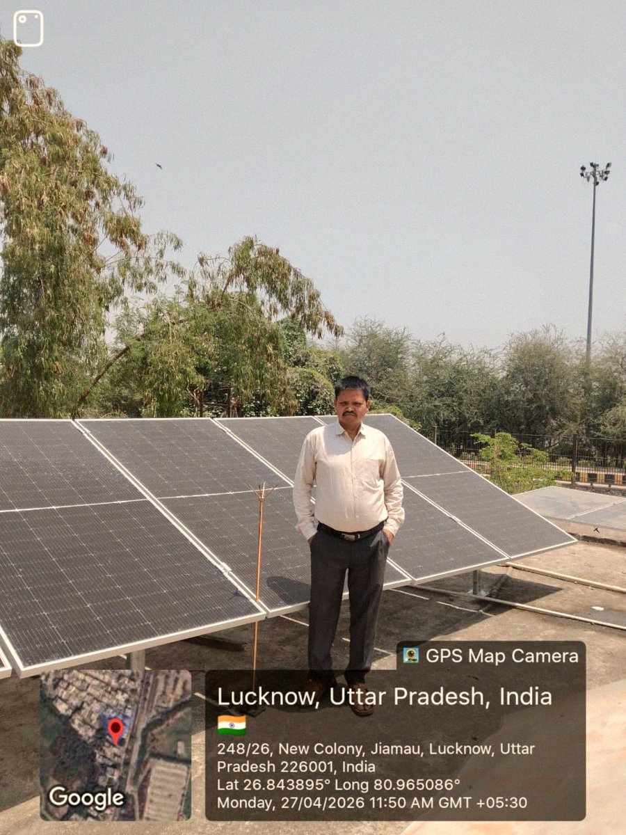 Solar panel installation, Lucknow